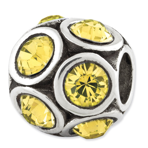 Sterling Silver Reflections November Swarovski Bezel Bead