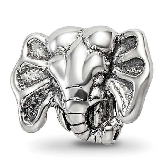 Sterling Silver Reflections Elephant Head Bead