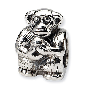 Sterling Silver Reflections Seated Monkey Bead