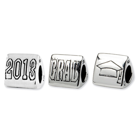 Sterling Silver Reflections Grad 2013 Trilogy Bead
