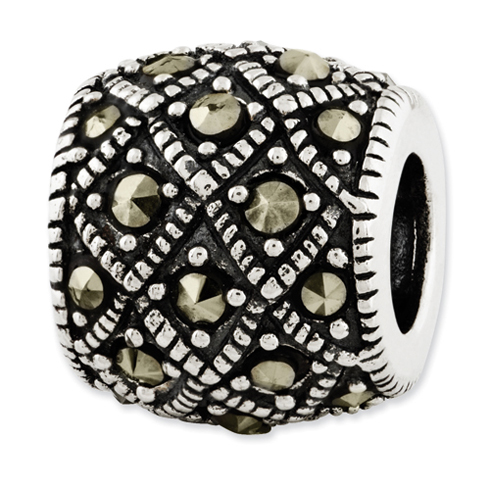 Sterling Silver Reflections Marcasite Bali Style Bead