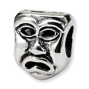 Sterling Silver Reflections Tragedy Mask Bead
