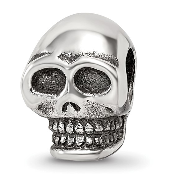 Sterling Silver Reflections Skull Bead