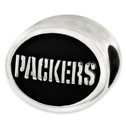 Sterling Silver Green Bay Packers Bead