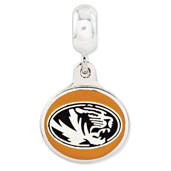 Sterling Silver University of Missouri Reversible Dangle Bead