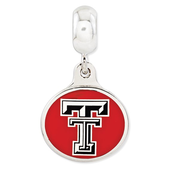 Sterling Silver Texas Tech University Dangle Bead