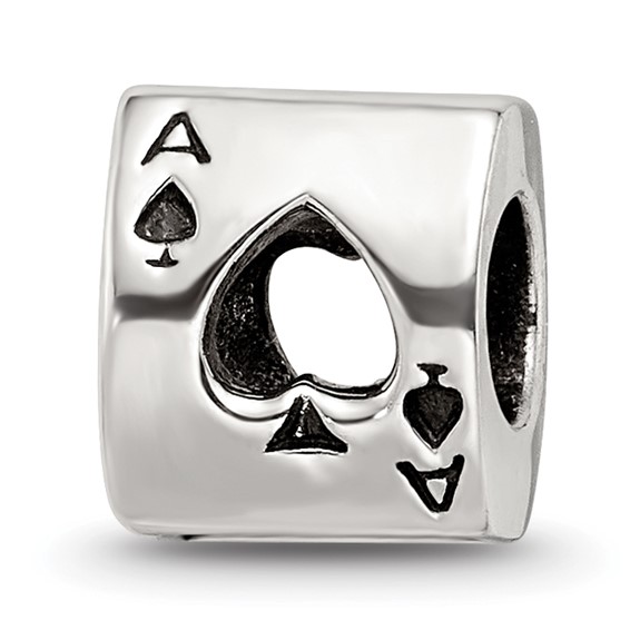 Sterling Silver Reflections Ace Card Bead