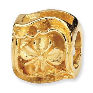 14k Yellow Gold Reflections Clover Bead