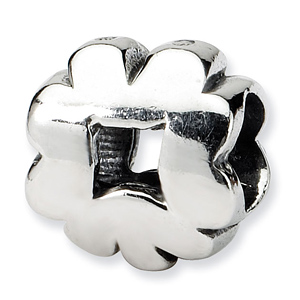 Sterling Silver Reflections Cut-out Clover Bead