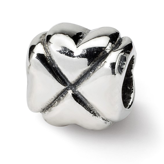 Sterling Silver Reflections Clover Heart Bead