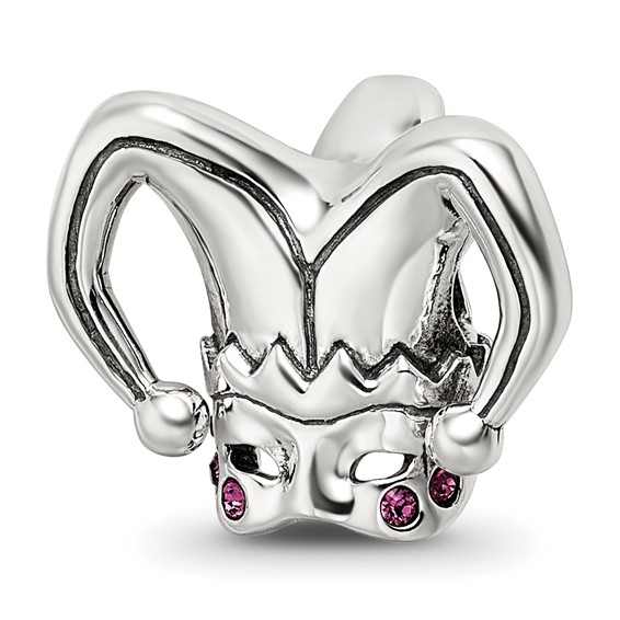 Sterling Silver Reflections Swarovski Jester Mask Bead