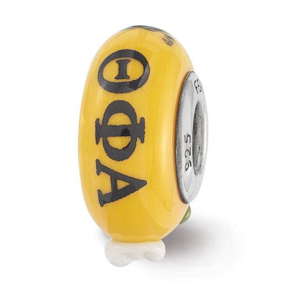 Sterling Silver Reflections Hand Painted Theta Phi Alpha Glass Bead