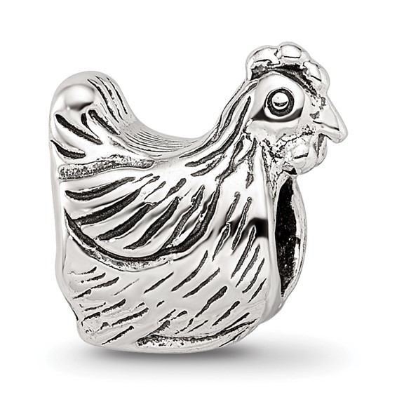 Sterling Silver Reflections Chicken Bead