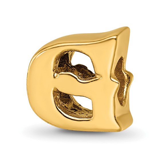 Sterling Silver Gold-plated Reflections Letter G Bead