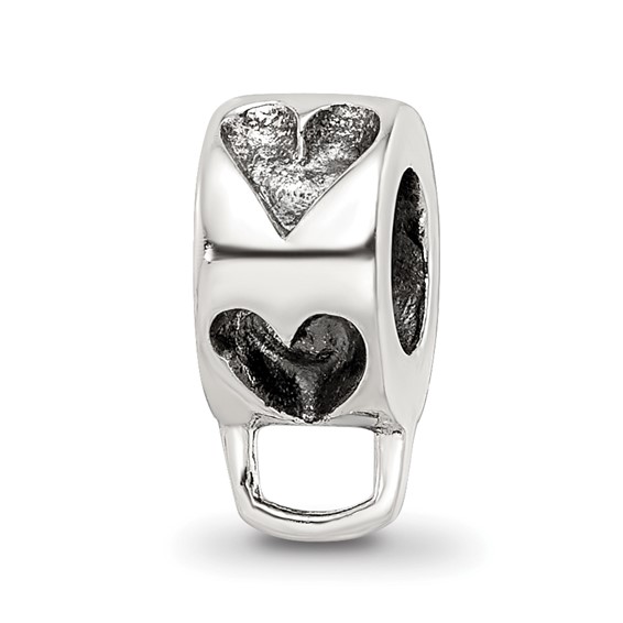 Sterling Silver Reflections Heart with Loop for Click-on Bead