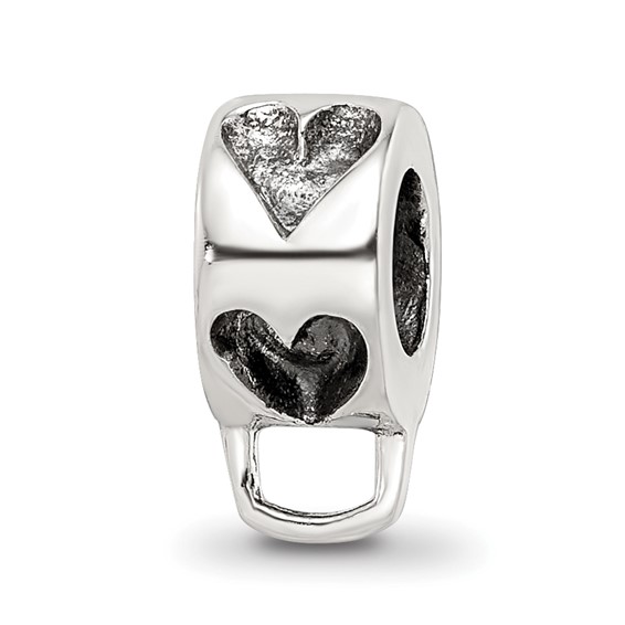 Sterling Silver Reflections Heart with Loop for Click-on Bead