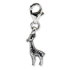 Sterling Silver Giraffe Click-on Bead
