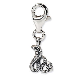 Sterling Silver Reflections Snake Click-on for Bead