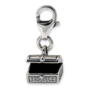 Sterling Silver Reflections Treasure Chest Click-on for Bead