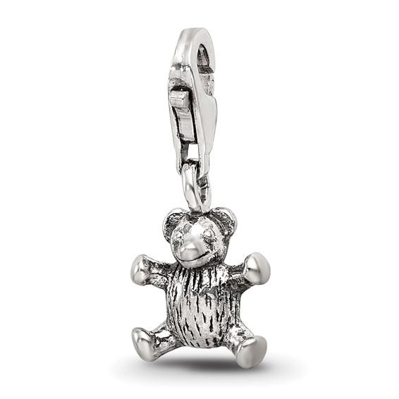Sterling Silver Reflections Teddy Bear Click-on for Bead