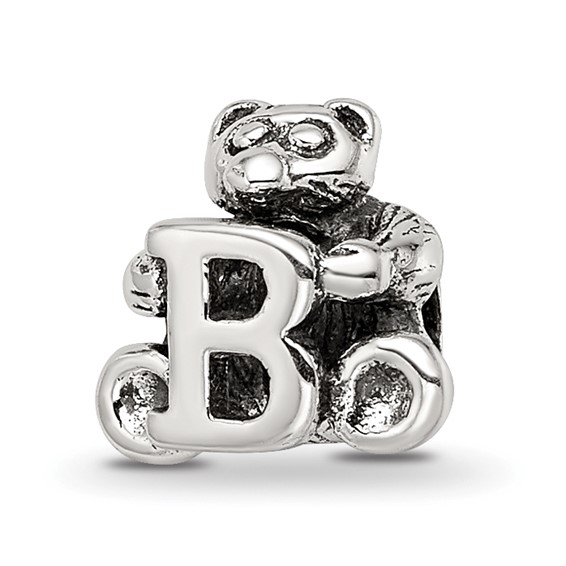 Sterling Silver Reflections Kids Letter B Bead