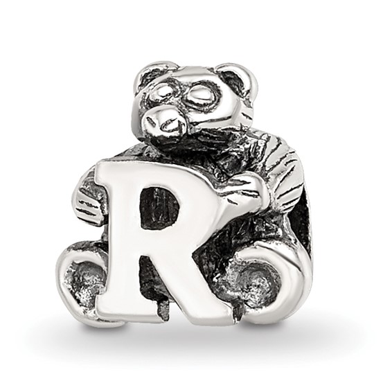 Sterling Silver Reflections Kids Letter R Bead