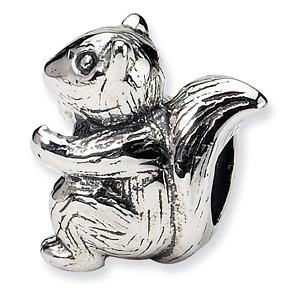 Sterling Silver Reflections Kids Squirrel Bead