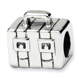 Sterling Silver Reflections Kids Suitcase Bead