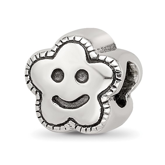 Sterling Silver Reflections Kids Smiley Flower Bead