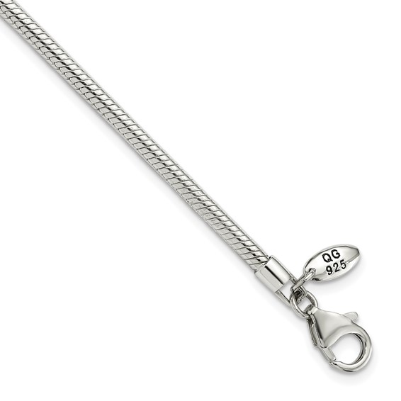 18in Sterling Silver Lobster Clasp Bead Necklace