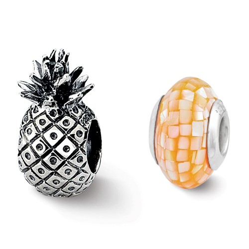 Reflections Lucky Pineapple Bead Set Sterling Silver