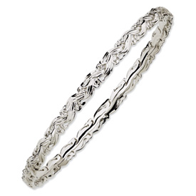 Sterling Silver Stackable Expressions Slip-on Bangle 4.75mm