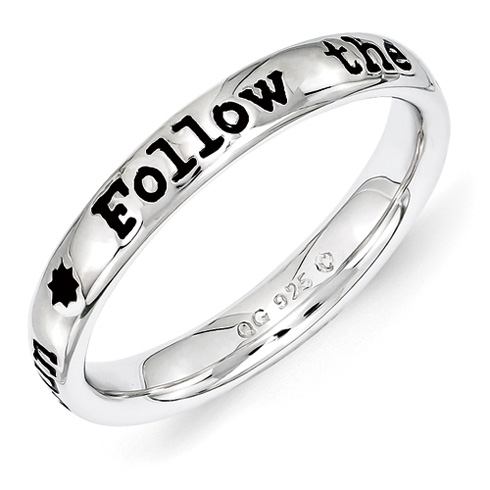 Sterling Silver Stackable Follow the Sun Ring