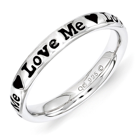 Sterling Silver Stackable Love Me Ring