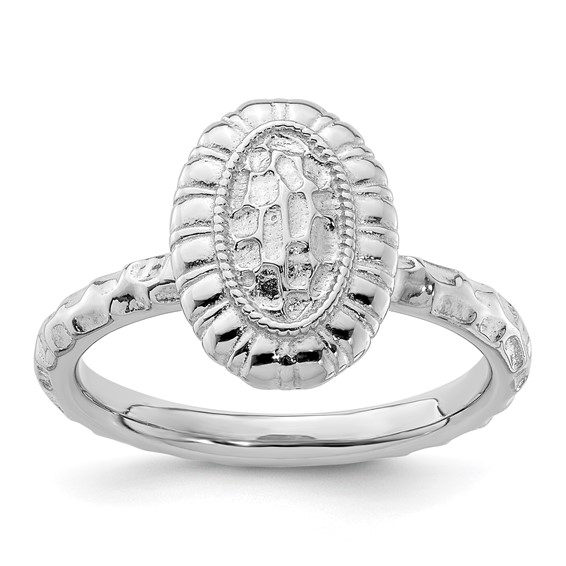 Sterling Silver Stackable Oval Ring