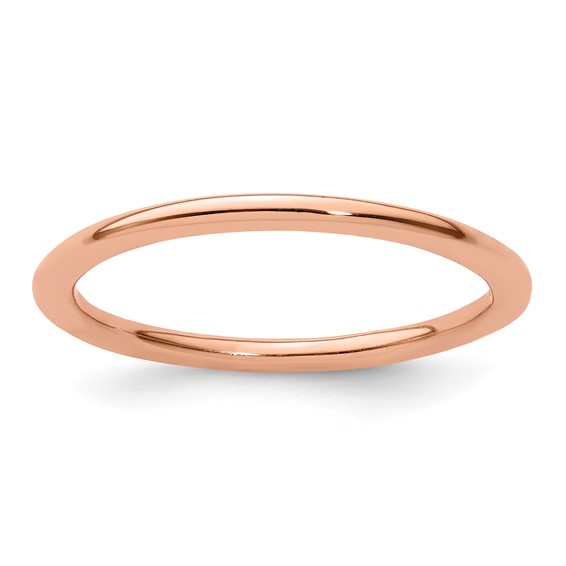 18kt Rose Gold-plated Sterling Silver Stackable 1.5mm Ring