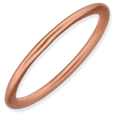 18kt Rose Gold-plated Sterling Silver Stackable 1.5mm Satin Ring