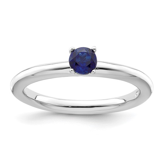 Sterling Silver Stackable Expressions 1/4 ct Created Sapphire Ring