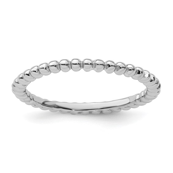 Sterling Silver Stackable 1.5mm Bead Ring