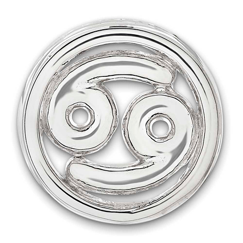 Sterling Silver Small Cancer Zodiac Pendant