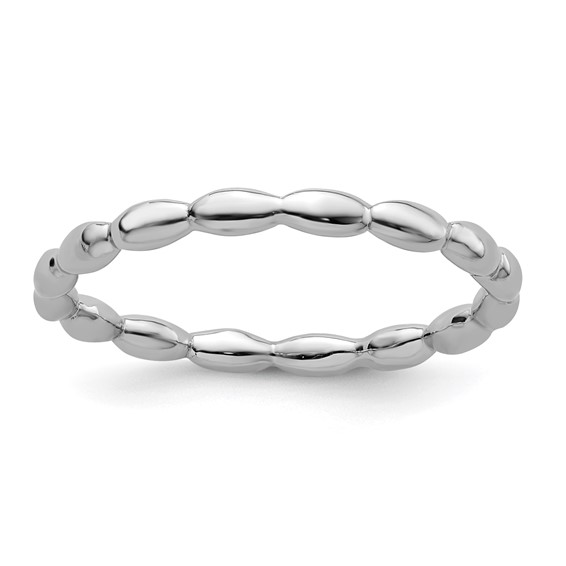 Sterling Silver Stackable Expressions 2.25mm Rice Bead Ring