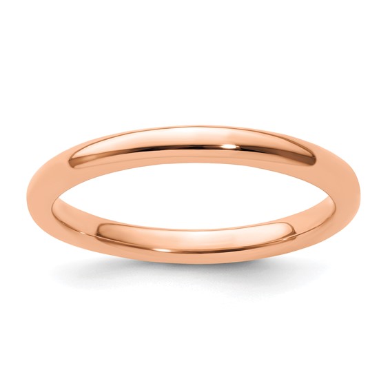 18kt Pink Gold-Plated Sterling Silver Stackable 2.25mm Ring