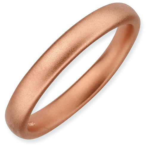 18kt Rose Gold-Plated Sterling Silver Stackable 3.25mm Satin Ring