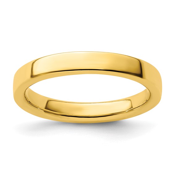 Gold-plated Sterling Silver Stackable Expressions Ring 3.5mm