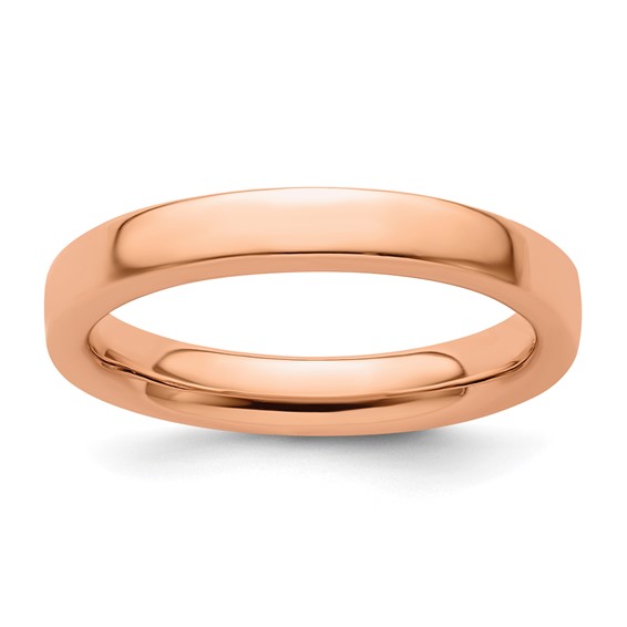 Pink-plated Sterling Silver Stackable Expressions Ring 3.25mm