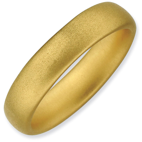 Gold-plated Sterling Silver Stackable Expressions Satin Ring 4.25mm