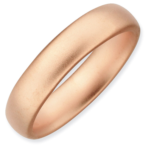 Pink-plated Sterling Silver Stackable Expressions Satin Ring 4.25mm