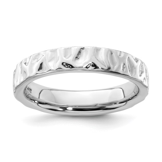 Sterling Silver Stackable Expressions Wave Current Ring