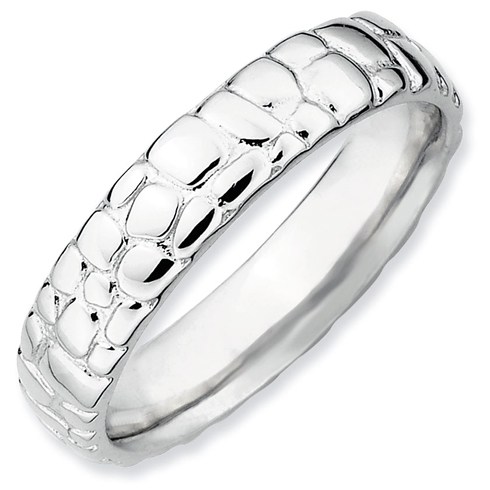 Sterling Silver Stackable Expressions Rock Path Ring