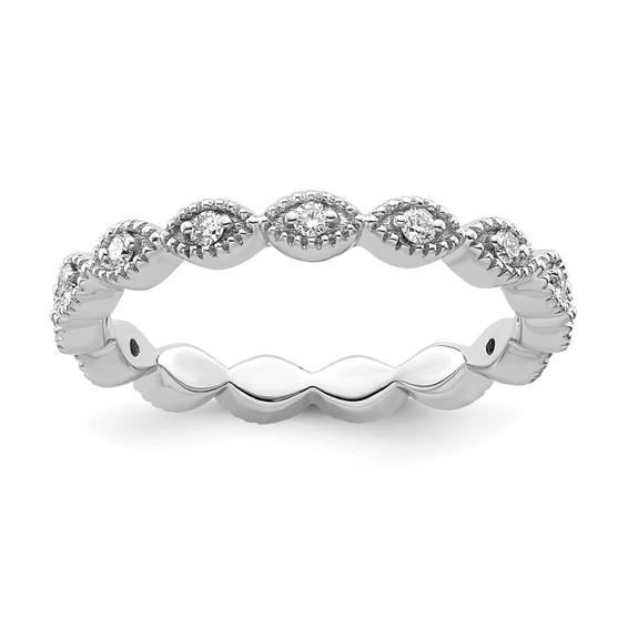 Sterling Silver Stackable Expressions 1/5 ct Diamond Ring